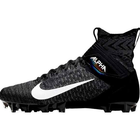 NIKE ALPHA MENACE ELITE 2 FLYKNIT FOOTBALL BLACK MEN\'S SIZE 12 NEW main image 9